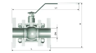 Кран шаровый фланцевый разборный DN 6-250